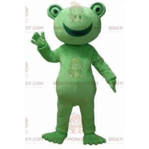 Mycket leende grön groda BIGGYMONKEY™ maskotdräkt - BiggyMonkey