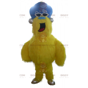 Costume da mascotte BIGGYMONKEY™ mostro giallo peloso con