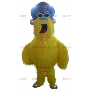 Alle lodne gule monster BIGGYMONKEY™ maskotkostyme med hatt - Monster maskot - BIGGYMONKEY_03046 - BiggyMonkey.com