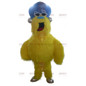 Traje de mascote de monstro amarelo todo peludo BIGGYMONKEY™