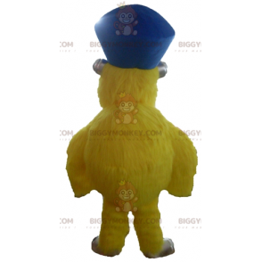Alle Furry Yellow Monster BIGGYMONKEY™ maskotkostume med hat - Monster maskoter - BIGGYMONKEY_03046 - BiggyMonkey.com