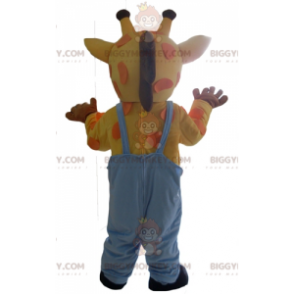 BIGGYMONKEY™ Mascot Costume Yellow Orange Pink Giraffe In