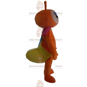 Oransje og gul sommerfugl BIGGYMONKEY™ maskotkostyme med fargerike vinger - Butterfly maskoter - BiggyMonkey.com