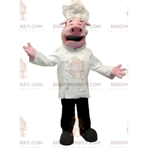 Costume de mascotte BIGGYMONKEY™ de cochon en tenue de chef