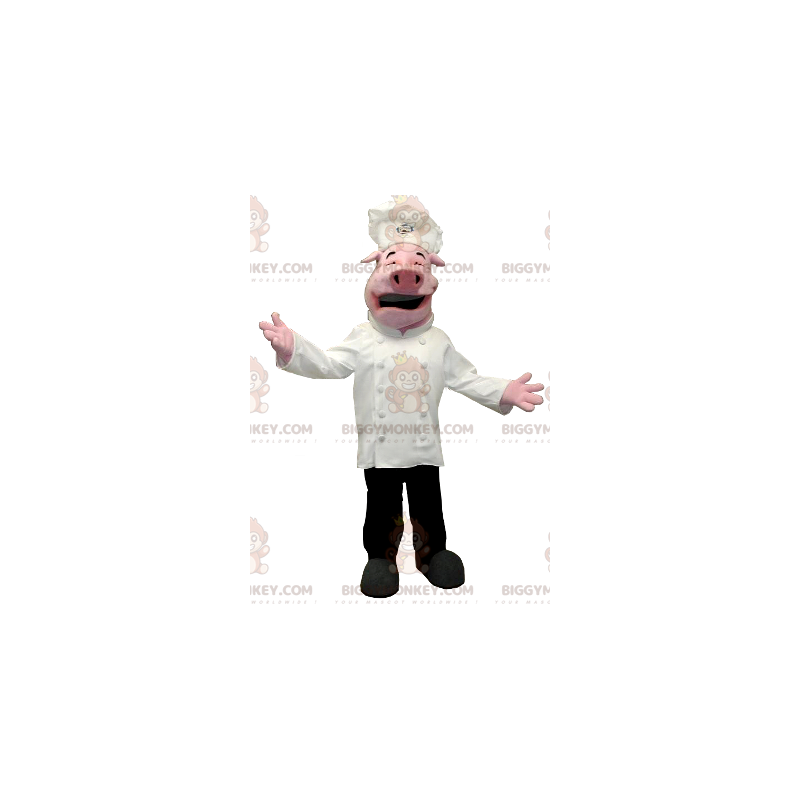 Schwein BIGGYMONKEY™ Maskottchenkostüm im Kochoutfit -