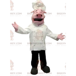 Schwein BIGGYMONKEY™ Maskottchenkostüm im Kochoutfit -