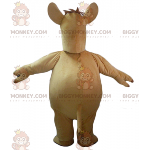 Gigantisch beige dromedariskameel BIGGYMONKEY™ mascottekostuum