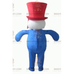 BIGGYMONKEY™ Fantasia de mascote de boneco de neve vermelho
