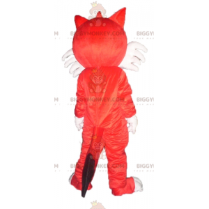 BIGGYMONKEY™ Blue Eyed Red and White Fox Mascot Costume –