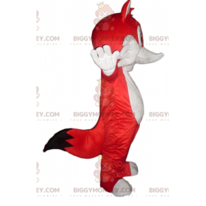 BIGGYMONKEY™ Blue Eyed Red and White Fox Mascot Costume –