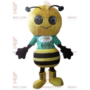 Disfraz de mascota BIGGYMONKEY™ de abeja amarilla y negra muy
