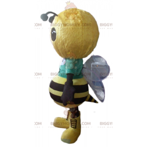 Veldig vellykket og smilende gul og svart bi BIGGYMONKEY™ maskotkostyme - Bie maskoter - BIGGYMONKEY_03056 - BiggyMonkey.com
