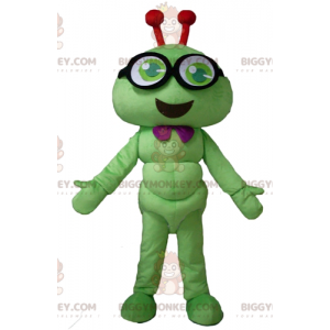 Smilende insekt Grøn Caterpillar BIGGYMONKEY™ maskot kostume