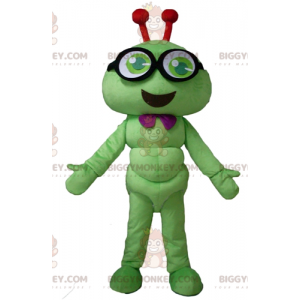 Smiling Insect Green Caterpillar BIGGYMONKEY™ Mascot Costume