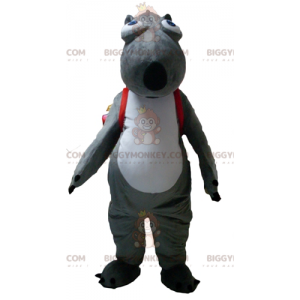 BIGGYMONKEY™ Gray and White Animal Beaver Mascot Costume with
