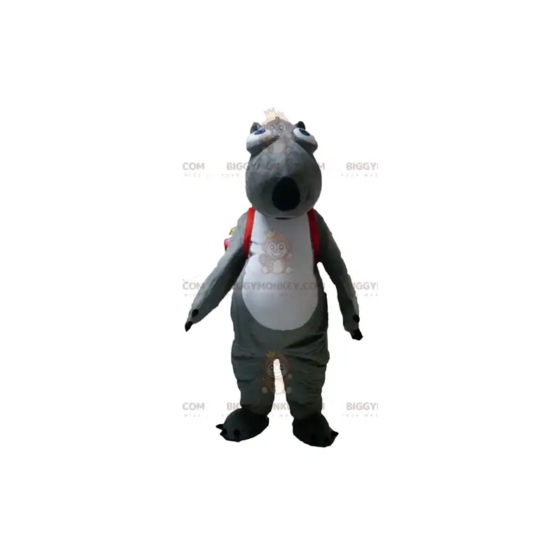 BIGGYMONKEY™ Gray and White Animal Beaver Mascot Costume with BIGGYMONKEY™ Gray and White Animal Beaver Mascot Costume with