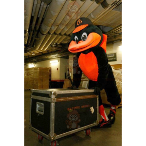 Black and Orange Crow BIGGYMONKEY™ Mascot Costume –