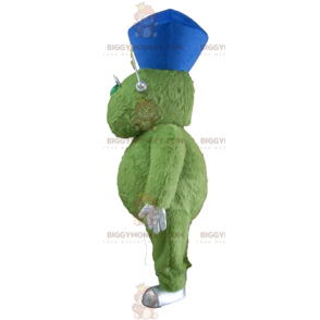 Mycket leende hårig fylligt grönt monster BIGGYMONKEY™ maskotdräkt - Monster maskot - BIGGYMONKEY_03060 - BiggyMonkey.com