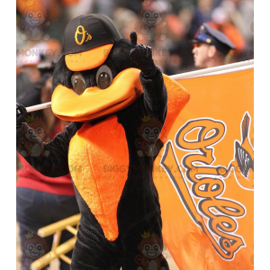Black and Orange Crow BIGGYMONKEY™ Mascot Costume -