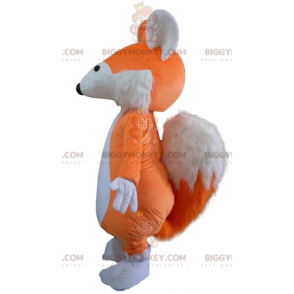 BIGGYMONKEY™ Soft and Furry Orange and White Fox Mascot Costume