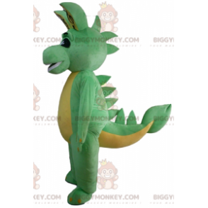 BIGGYMONKEY™ Green and Yellow Dragon Dinosaur Mascot Costume -