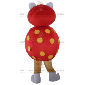 Kostým maskota BIGGYMONKEY™ s červenými a žlutými puntíky