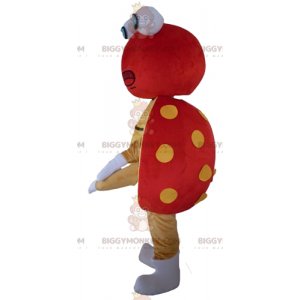 Red and Yellow Polka Dot Ladybug BIGGYMONKEY™ Mascot Costume -