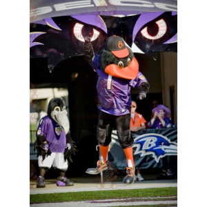 Black and Orange Crow BIGGYMONKEY™ Mascot Costume –