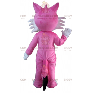 Cute and Flirty Pink and White Fox BIGGYMONKEY™ Mascot Costume
