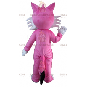  Costume da mascotte BIGGYMONKEY™ volpe rosa e bianca carino e flirty - Mascotte animali - BIGGYMONKEY_03068 - BiggyMonkey.com