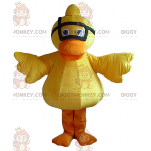 BIGGYMONKEY™ gul og orange andekylling maskotkostume med maske