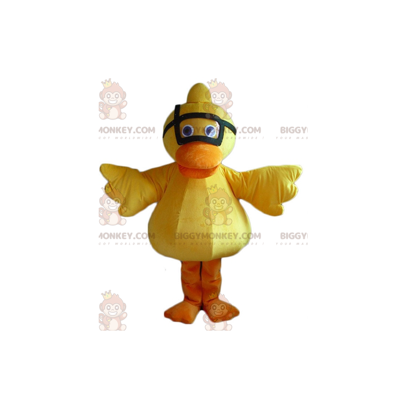 Costume de mascotte BIGGYMONKEY™ de poussin de canard jaune et Costume de mascotte BIGGYMONKEY™ de poussin de canard jaune et