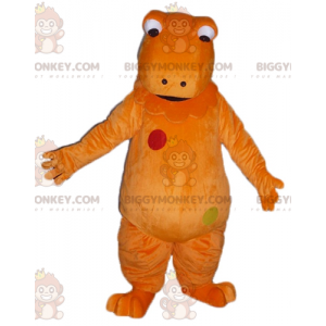 Casimir Famous Cartoon Orange Dinosaur BIGGYMONKEY™ Mascot