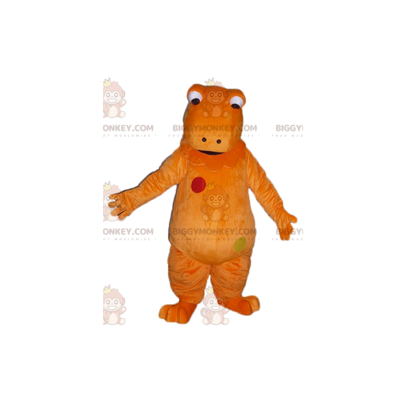 Fato de mascote de dinossauro laranja de desenho animado Fato de mascote de dinossauro laranja de desenho animado