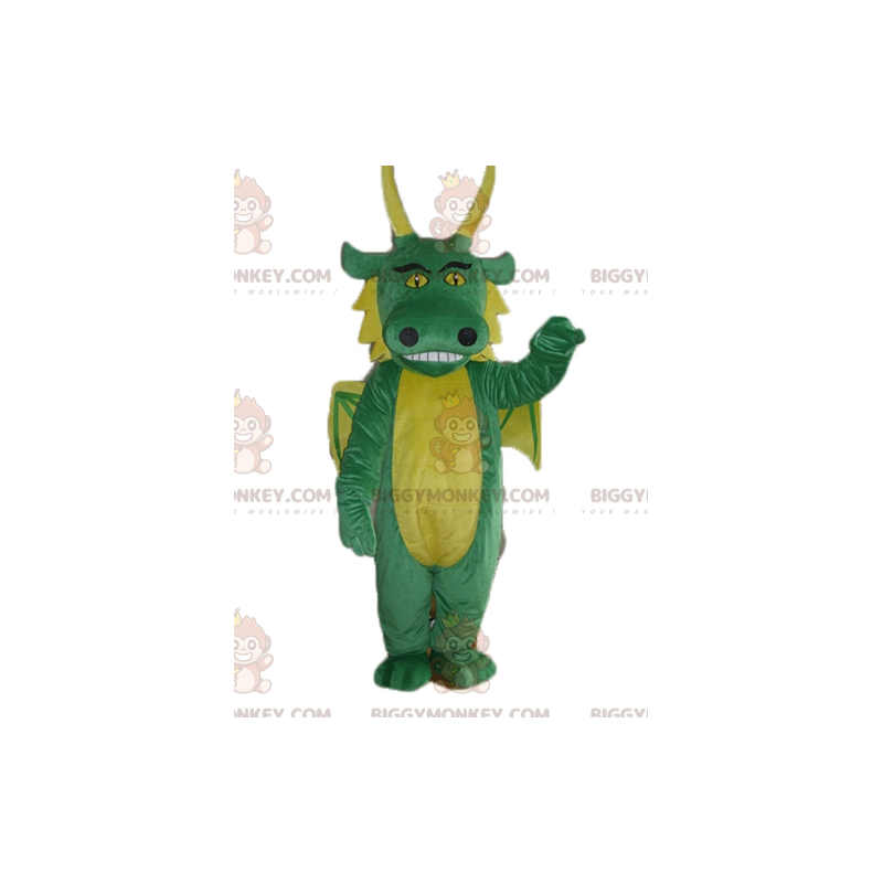 Giant Green and Yellow Dragon BIGGYMONKEY™ maskottiasu -
