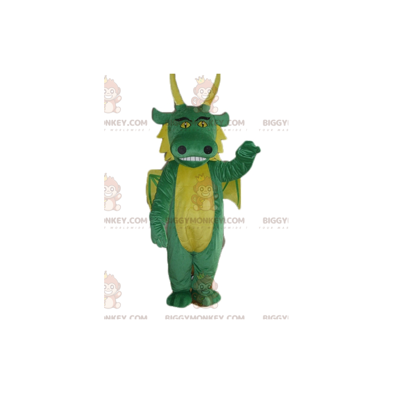 Giant Green and Yellow Dragon BIGGYMONKEY™ maskottiasu - Giant Green and Yellow Dragon BIGGYMONKEY™ maskottiasu -