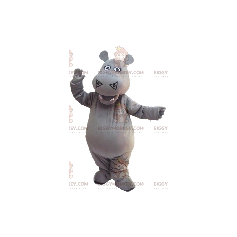Roztomilý a úžasný kostým maskota šedého hrocha BIGGYMONKEY™ - Hippopotamus maskoti - BIGGYMONKEY_03083 - BiggyMonkey.com