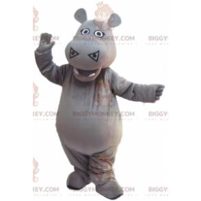 Bonito e impresionante disfraz de mascota de hipopótamo gris BIGGYMONKEY™ - Mascotas de hipopótamo - BiggyMonkey.com