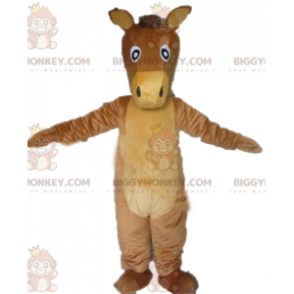 Disfraz de burro gigante caballo marrón y beige BIGGYMONKEY™ para mascota - Mascotas de caballo - BiggyMonkey.com