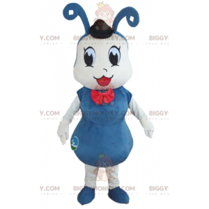 Blauw en wit insectenmier BIGGYMONKEY™ mascottekostuum -