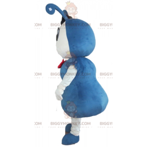 Costume mascotte BIGGYMONKEY™ formica insetto blu e bianco -