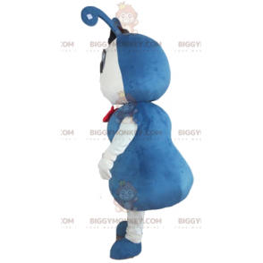 Costume mascotte BIGGYMONKEY™ formica insetto blu e bianco -