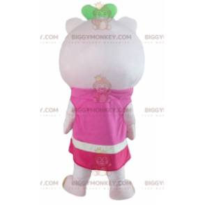 Vaaleanpunainen Teddy BIGGYMONKEY™ maskottiasu mekolla -