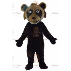 Kæmpe tofarvet brun bamse BIGGYMONKEY™ maskotkostume -