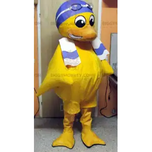 Yellow Chick BIGGYMONKEY™ Mascot Costume With Swim Cap –