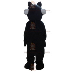 Hårdt udseende hvid og sort ulv BIGGYMONKEY™ maskotkostume -