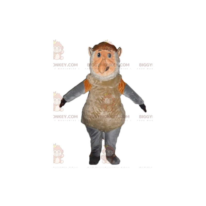 Kostium maskotka brązowo-różowo-szara małpa Gnome BIGGYMONKEY™ Kostium maskotka brązowo-różowo-szara małpa Gnome BIGGYMONKEY™