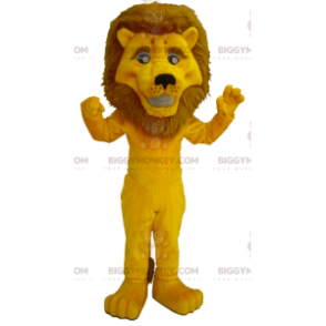  Costume da mascotte Big Mane Yellow Lion BIGGYMONKEY™ - Mascotte del leone - BIGGYMONKEY_0365 - BiggyMonkey.com