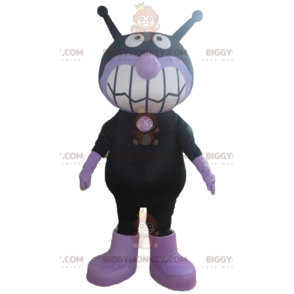 Kostium Maskotka Czarno-fioletowy Kot Alien Fly BIGGYMONKEY™ -