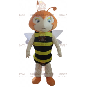 Kostým maskota Ginger Bee BIGGYMONKEY™ v černé a žluté barvě –